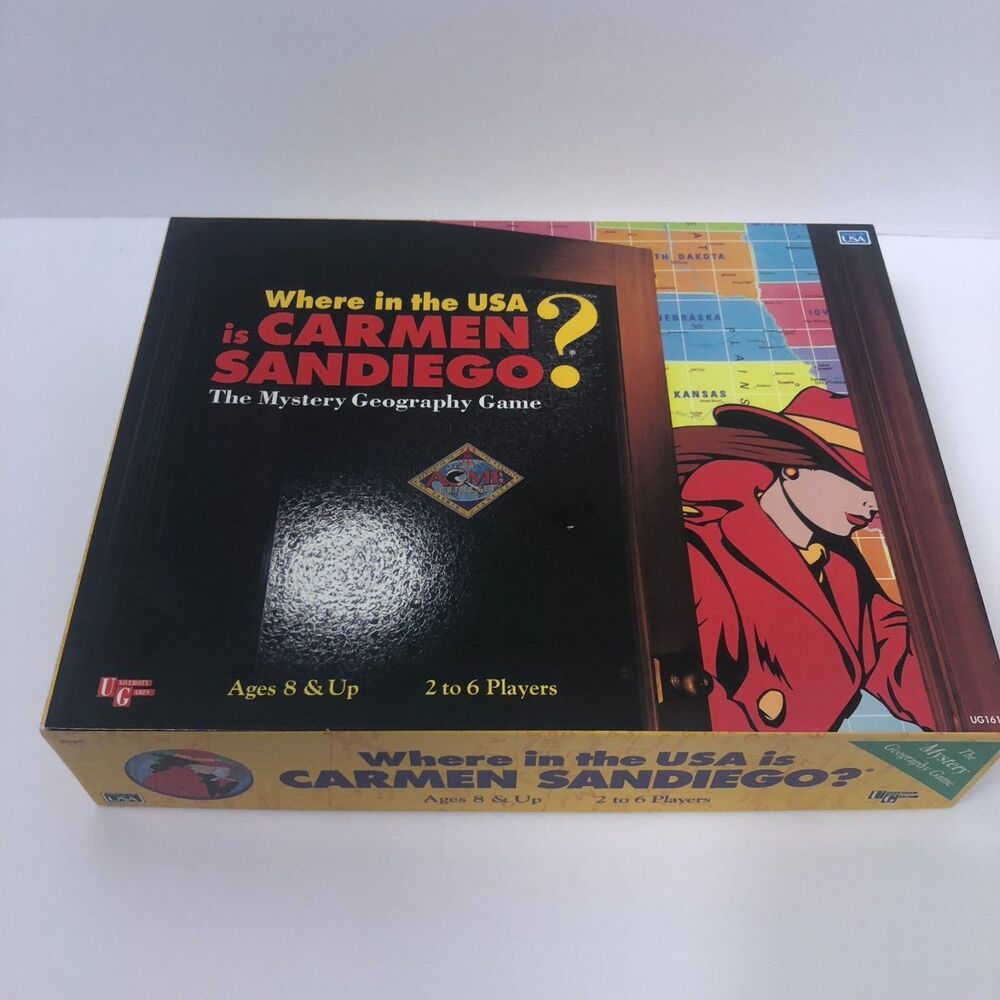 Vintage 1993 Where in the USA is Carmen Sandiego? Board Game NEW OPEN BOX